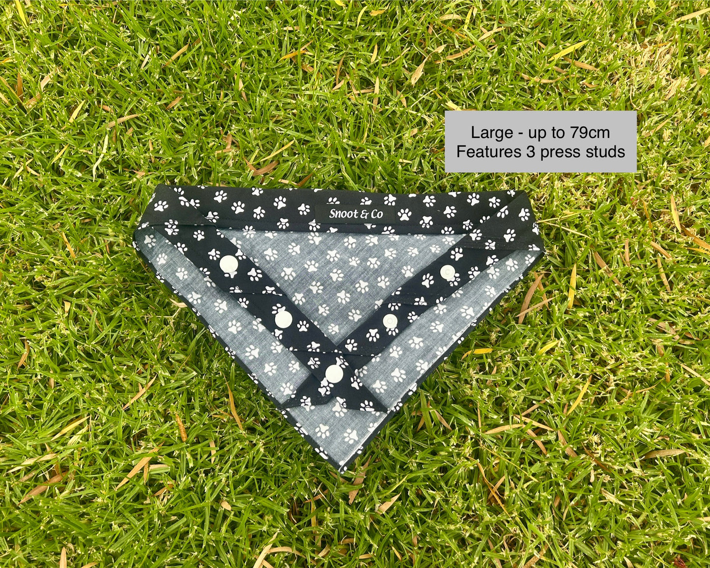Black Pawprint Bandana