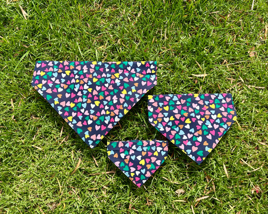 Multi Coloured Hearts Bandana