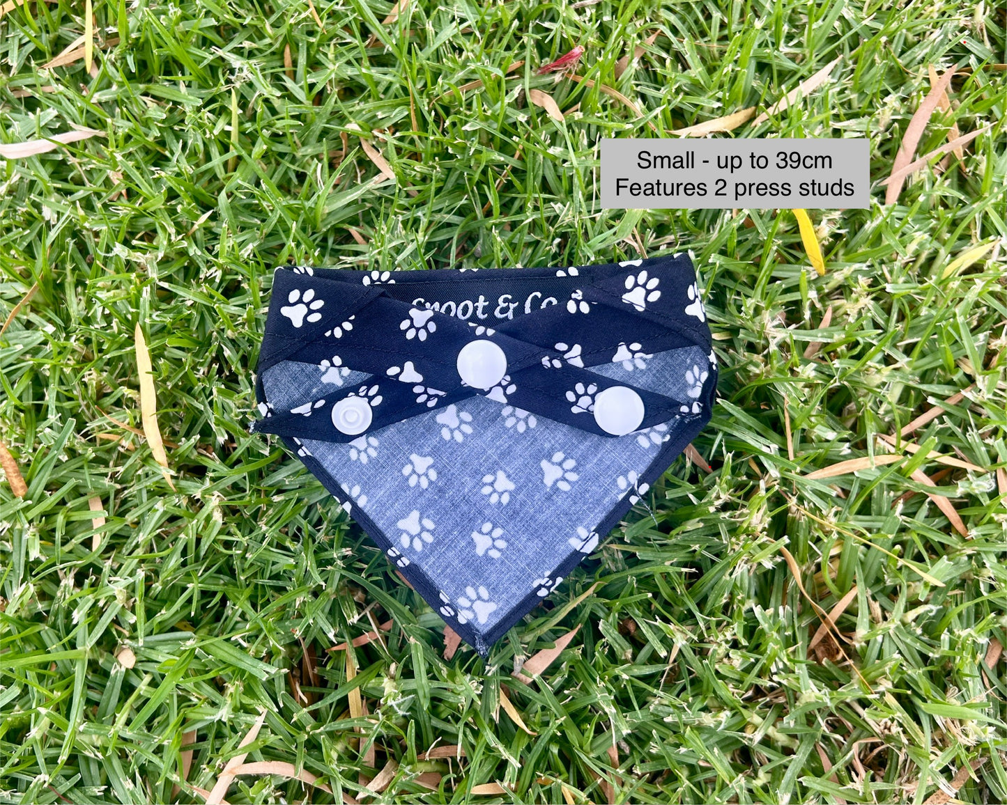 Black Pawprint Bandana
