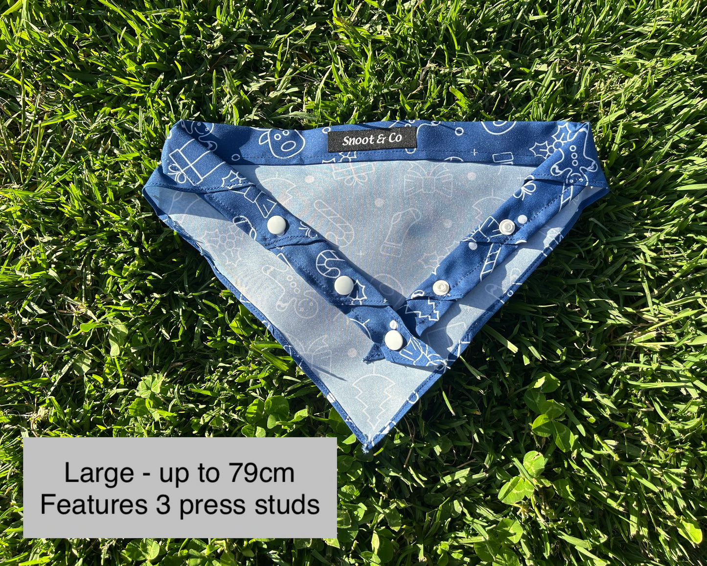 Navy Ornament Bandana