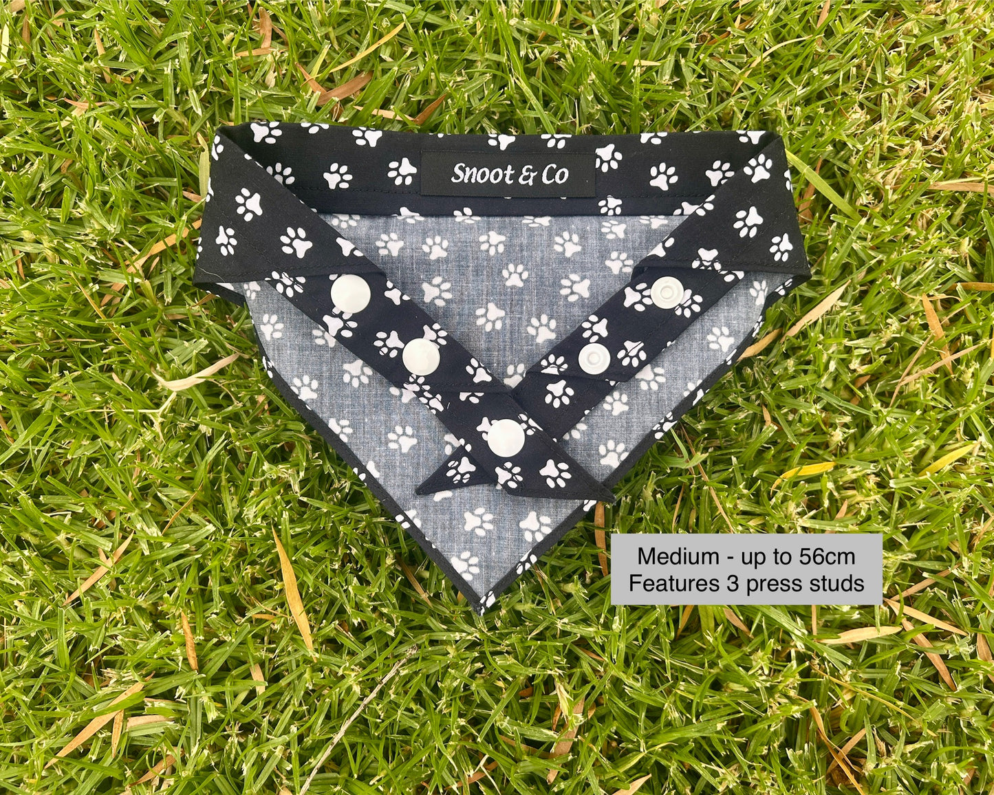 Black Pawprint Bandana
